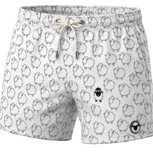Bañador – BE THE CHARACTER Blackshep en NEGRO, vista frontal de bañador streetwear